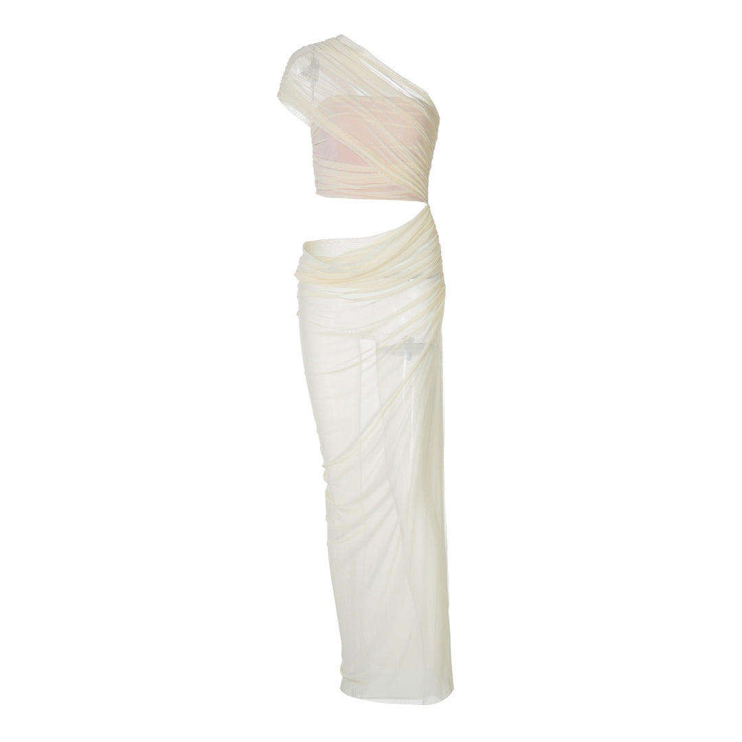 Damer Elegant Wrap Maxikjol med asymmetrisk U-ringning Mirla-Eva Jonsson