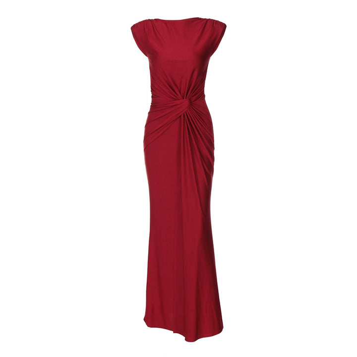 Damer Elegant Wrap Maxiklänning med raffinerad draperingselement Mirla-Eva Jonsson