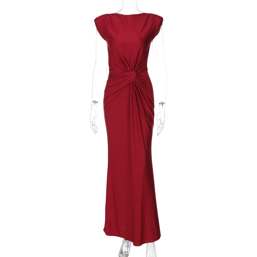 Damer Elegant Wrap Maxiklänning med raffinerad draperingselement Mirla-Eva Jonsson