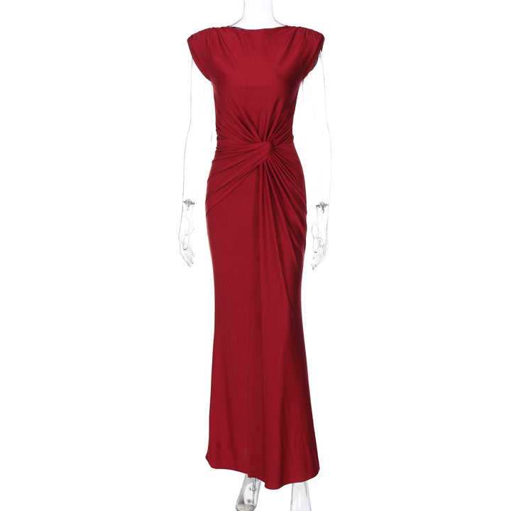 Damer Elegant Wrap Maxiklänning med raffinerad draperingselement Mirla-Eva Jonsson