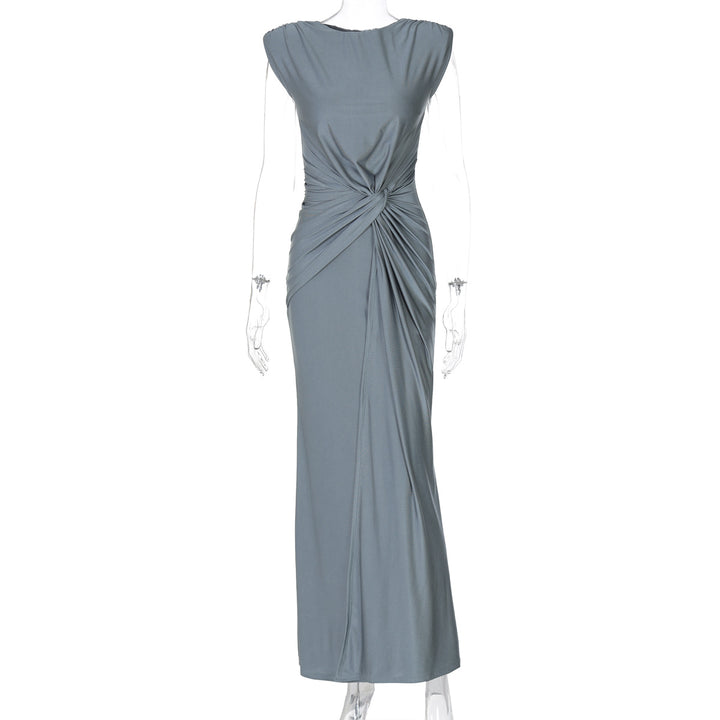 Damer Elegant Wrap Maxiklänning med raffinerad draperingselement Mirla-Eva Jonsson