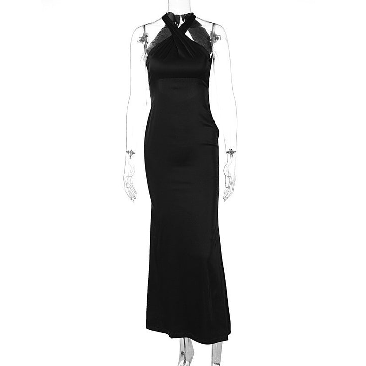 Damer Elegant Wrap Maxiklänning med smala axelband och figurnära skärning Mirla-Eva Jonsson