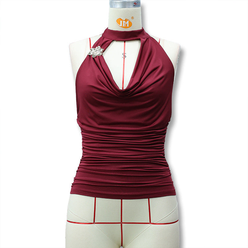 Damer Elegant Wrap Top med Rynkor Mirla-Eva Jonsson