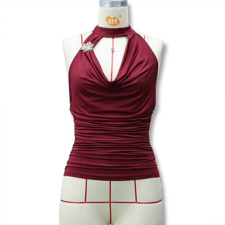 Damer Elegant Wrap Top med Rynkor Mirla-Eva Jonsson