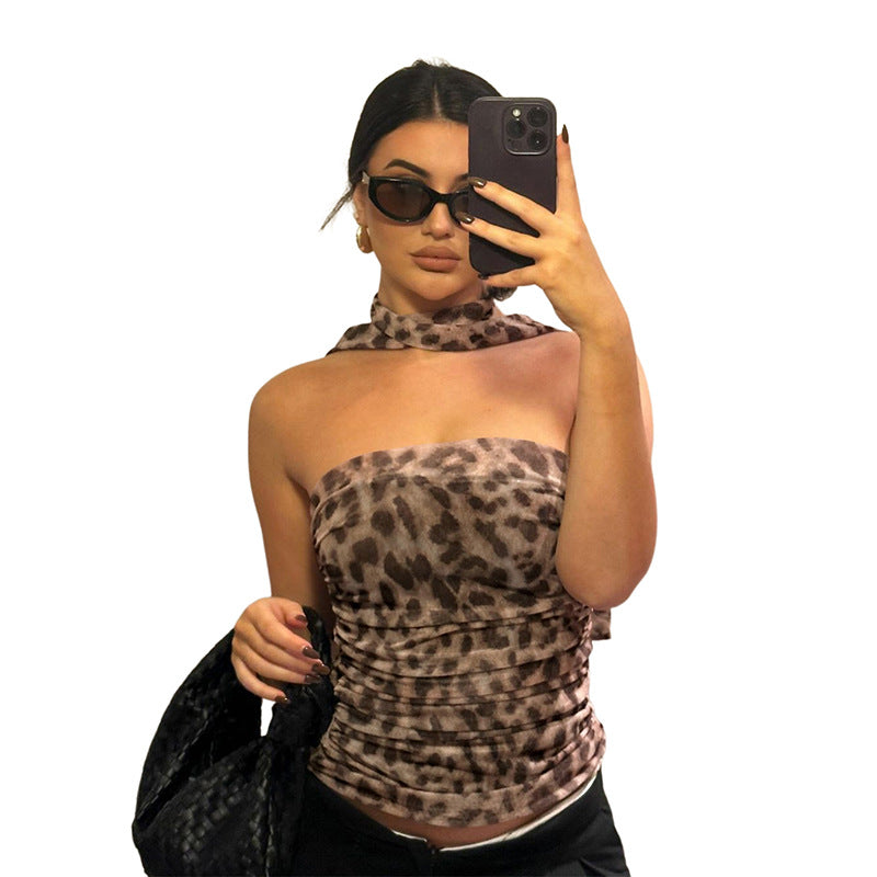 Damer Elegant Wrap Top med asymmetrisk skärning och volangdetaljer Mirla-Eva Jonsson