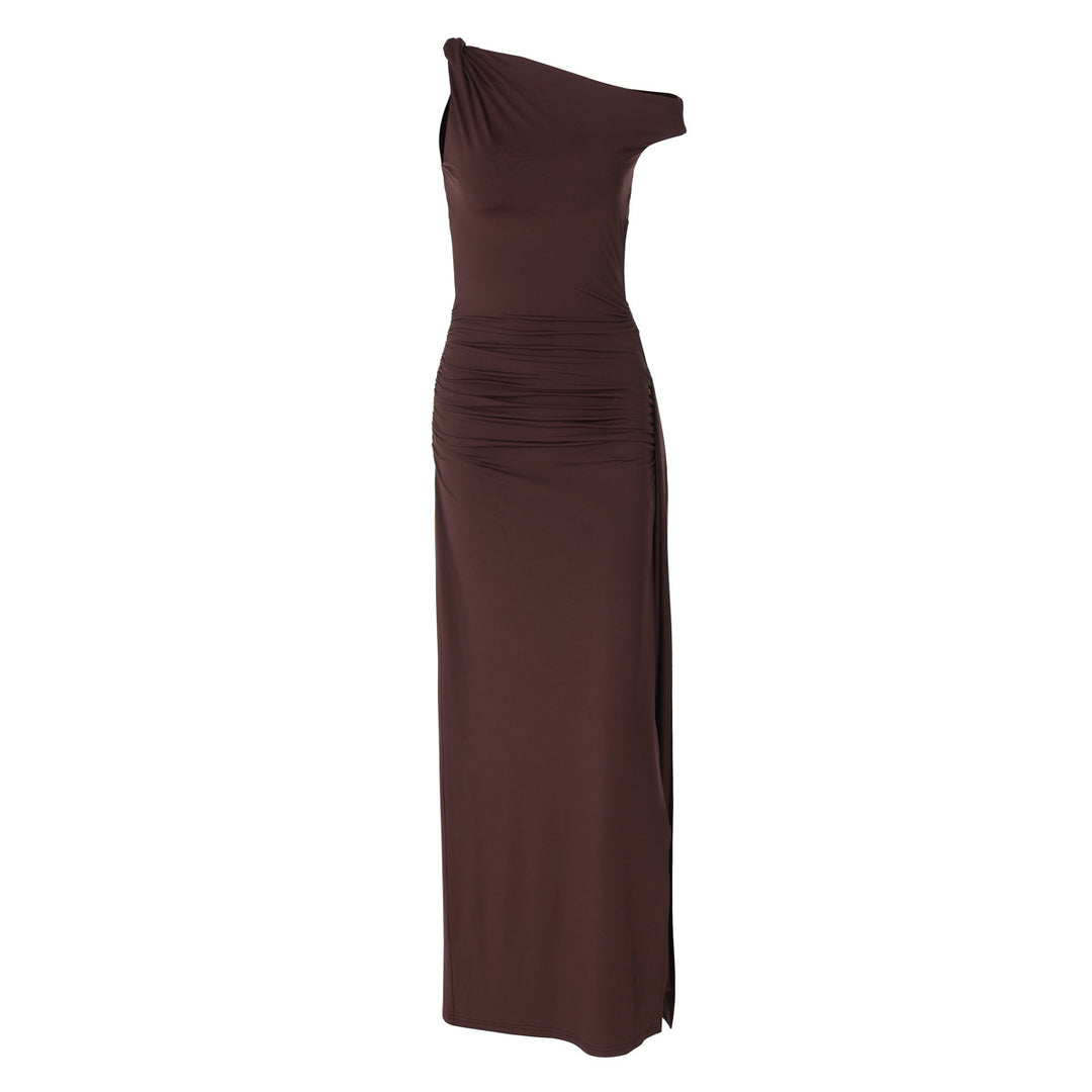 Damer Elegant Wrap-dress med rynkad insats Mirla-Eva Jonsson