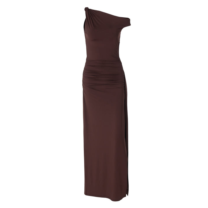 Damer Elegant Wrap-dress med rynkad insats Mirla-Eva Jonsson