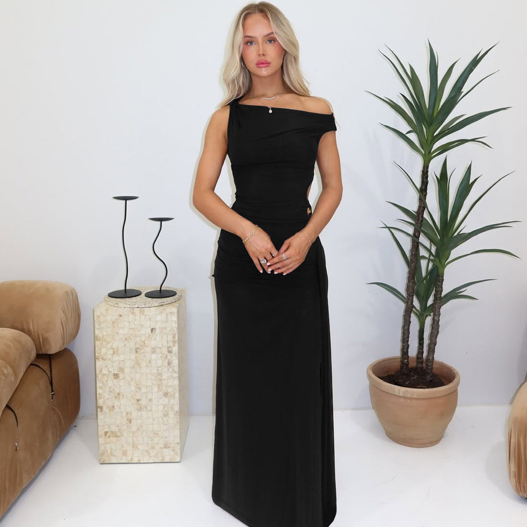 Damer Elegant Wrap-dress med rynkad insats Mirla-Eva Jonsson