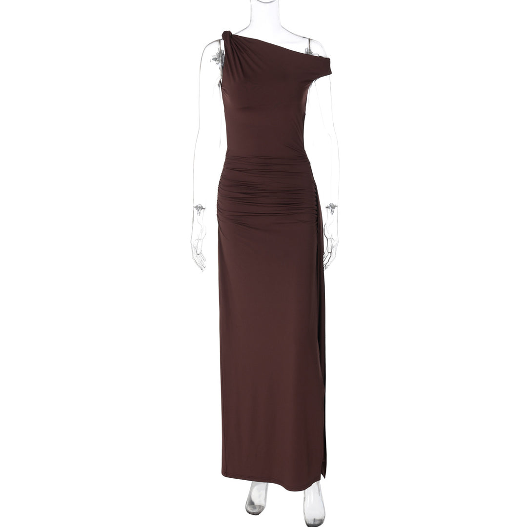 Damer Elegant Wrap-dress med rynkad insats Mirla-Eva Jonsson