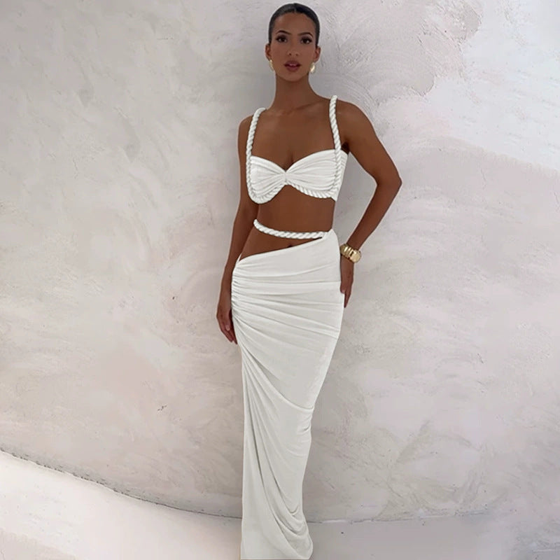 Damer Elegant Wrap-klänning med raffinerade volangdetaljer och figursydd snitt Eva Jonsson-Eva Jonsson