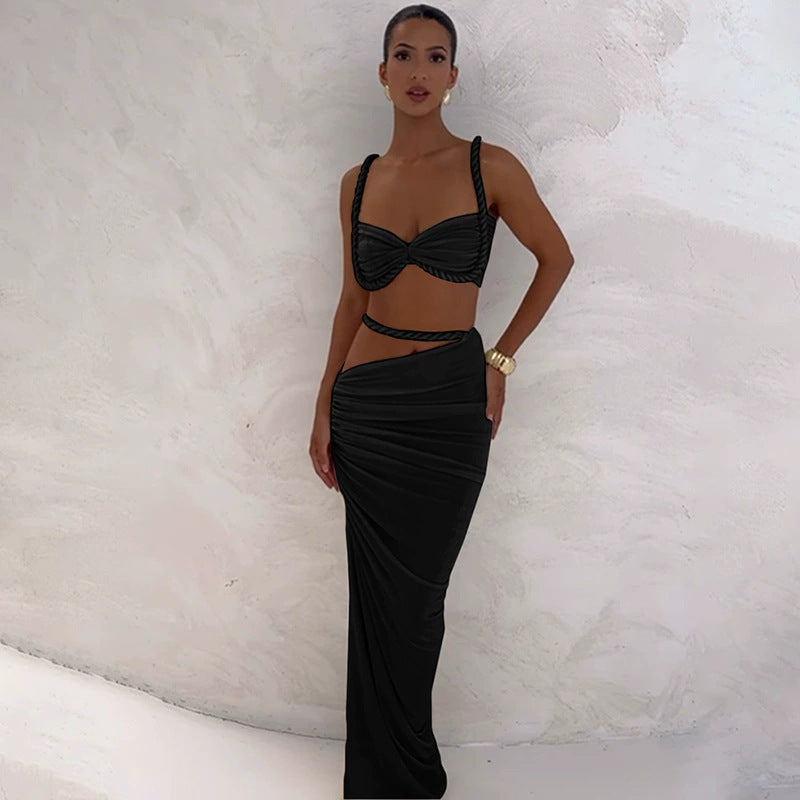 Damer Elegant Wrap-klänning med raffinerade volangdetaljer och figursydd snitt Eva Jonsson-Eva Jonsson