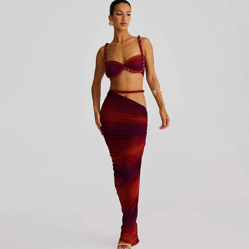 Damer Elegant Wrap-klänning med raffinerade volangdetaljer och figursydd snitt Eva Jonsson-Eva Jonsson