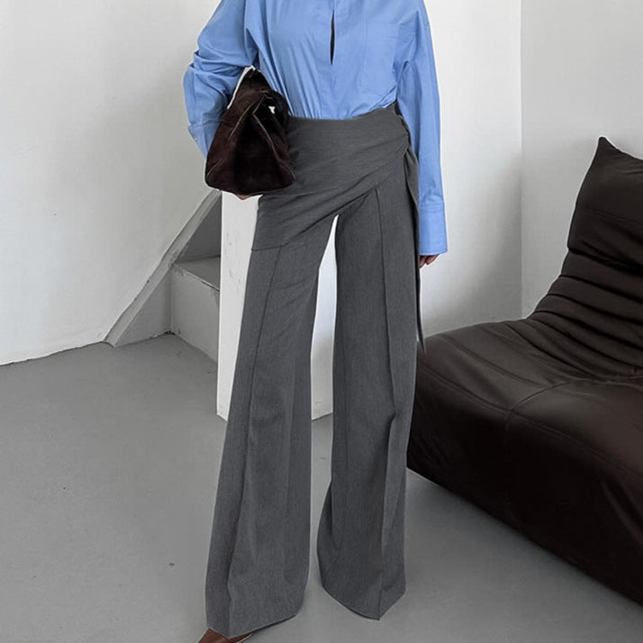 Damer Elegant Wrapbyxor med vida ben och figursydd midja Mirla-Eva Jonsson