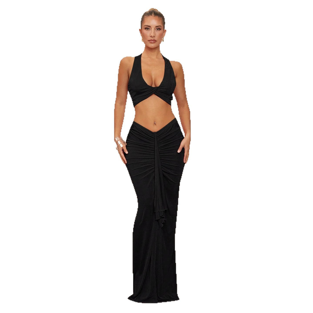 Damer Elegant Wrapklänning med Cut-Outs och flödande tyg Mirla-Eva Jonsson