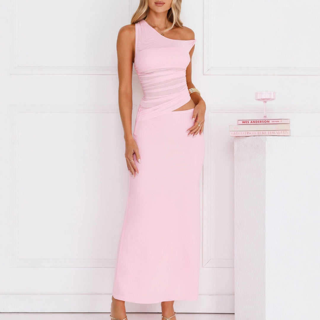 Damer Elegant Wrapklänning med asymmetrisk design och drapering Mirla-Eva Jonsson