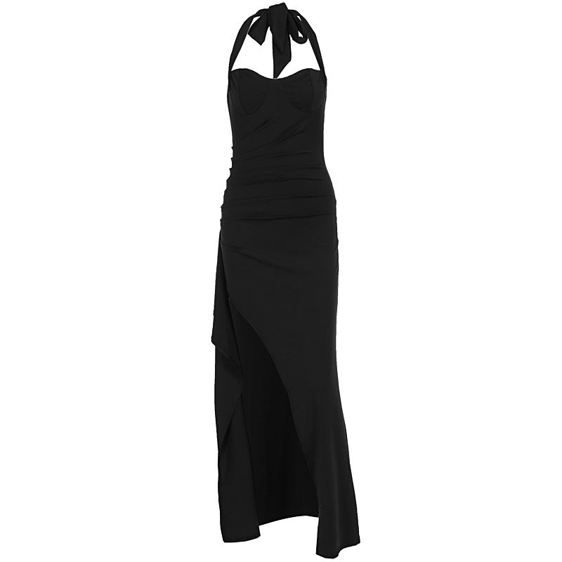Damer Elegant aftenkjole med raffineret split og strapless design Mirla-Eva Jonsson