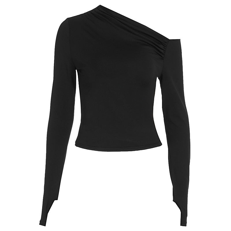 Damer Elegant asymmetrisk långärmad topp Mirla-Eva Jonsson