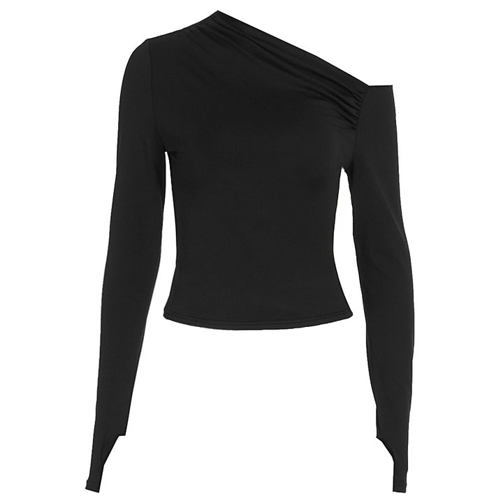Damer Elegant asymmetrisk långärmad topp Mirla-Eva Jonsson