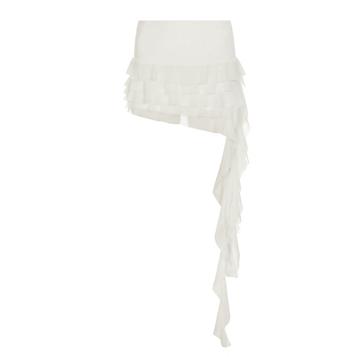 Damer Elegant asymmetrisk spets slitskjol Mirla-Eva Jonsson