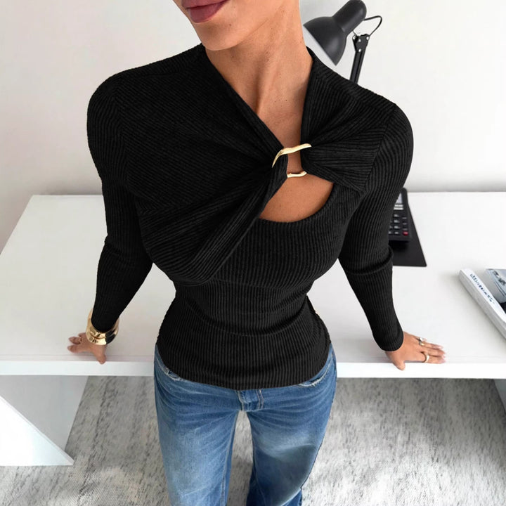 Damer Elegant asymmetrisk topp med högkvalitativ knutdesign Mirla-Eva Jonsson