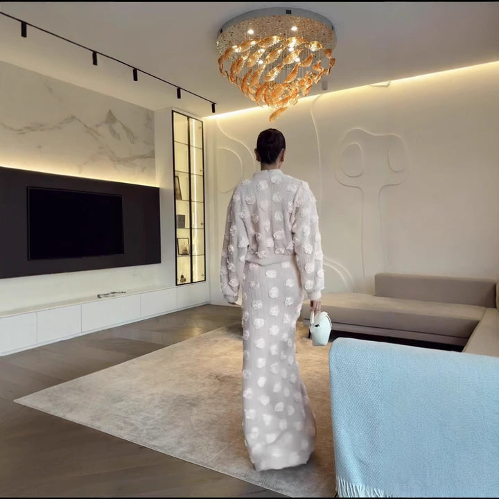 Damer Elegant broderad Maxiklänning Mirla-Eva Jonsson