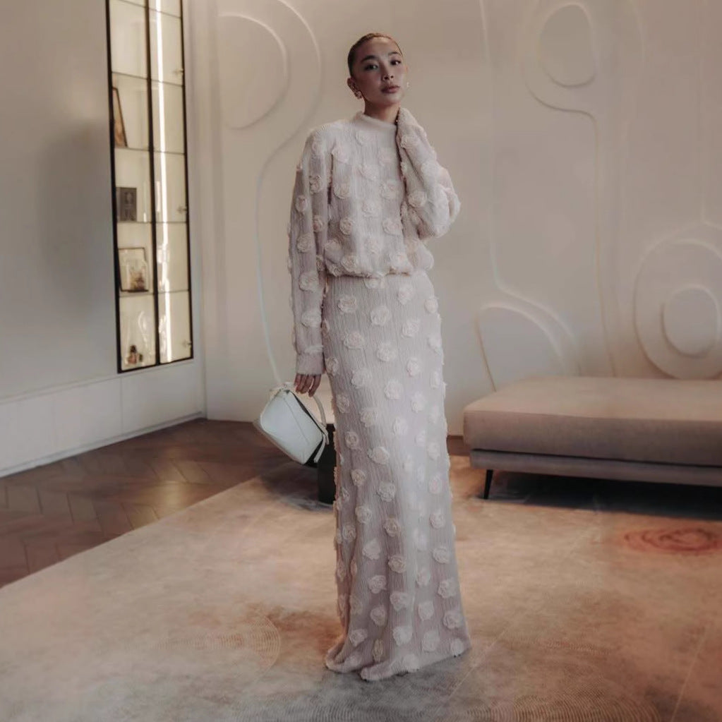Damer Elegant broderad Maxiklänning Mirla-Eva Jonsson