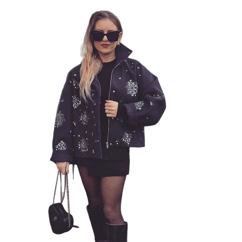 Damer Elegant broderad Vinterjacka Mirla-Eva Jonsson