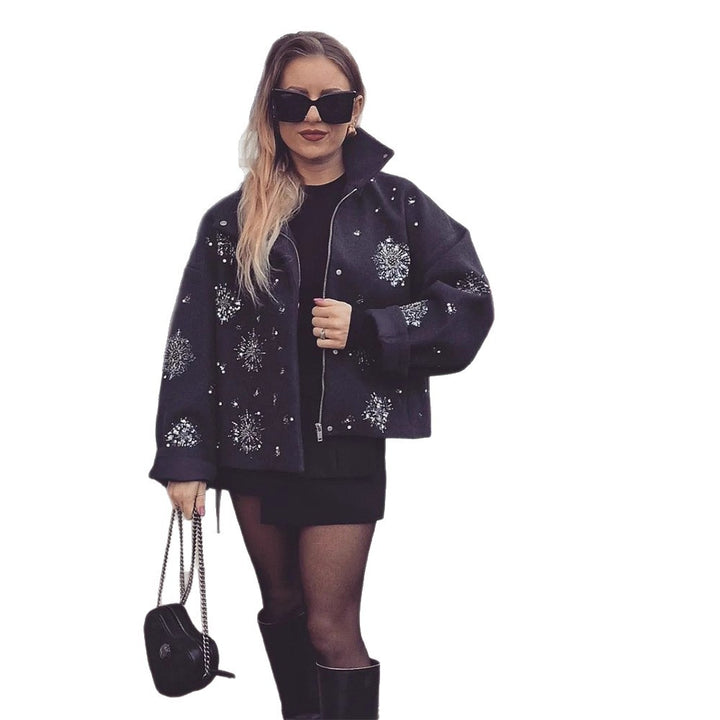 Damer Elegant broderad Vinterjacka Mirla-Eva Jonsson