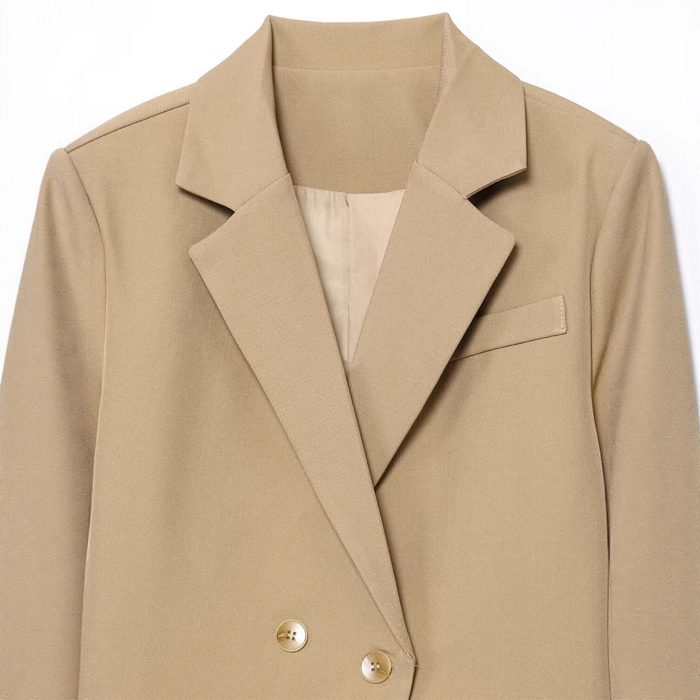Damer Elegant dubbelknäppt blazer med gyllene knappar Mirla-Eva Jonsson