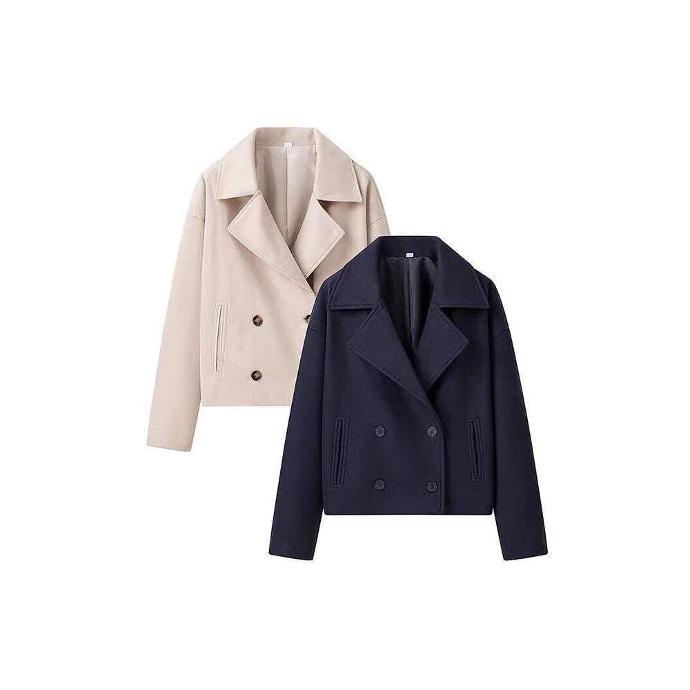 Damer Elegant dubbelknäppt blazer med strukturerat yttertyg Mirla-Eva Jonsson