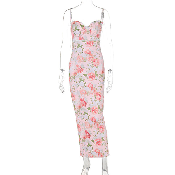 Damer Elegant figurnära Maxiklänning med blommigt mönster Mirla-Eva Jonsson