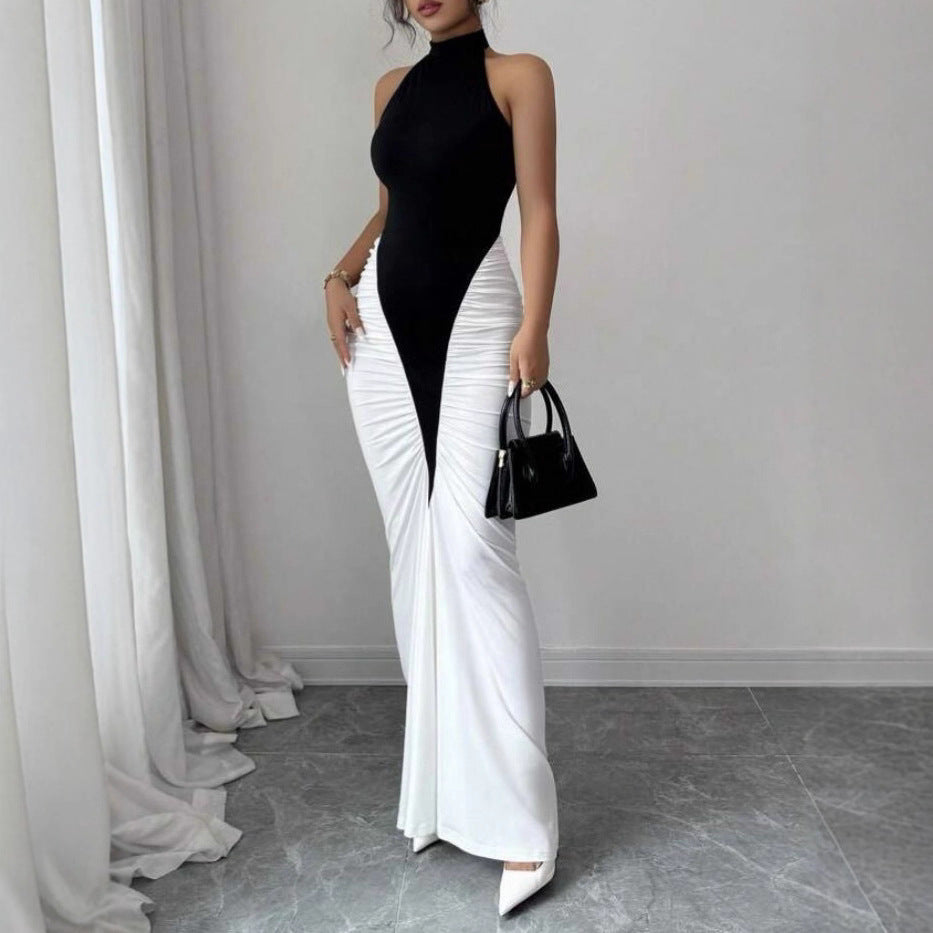 Damer Elegant, figurnära aftonklänning med konstsilke-ruffling Mirla-Eva Jonsson