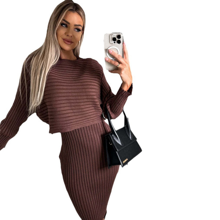 Damer Elegant figurnära klänning med spridda ränder Mirla-Eva Jonsson