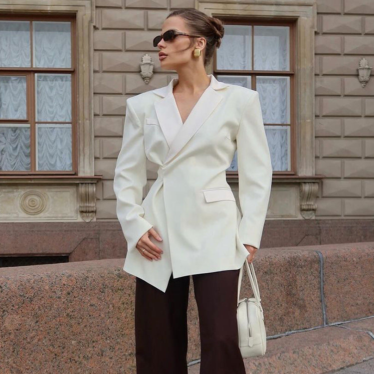 Damer Elegant figursydd blazerjacka Eva Jonsson-Eva Jonsson