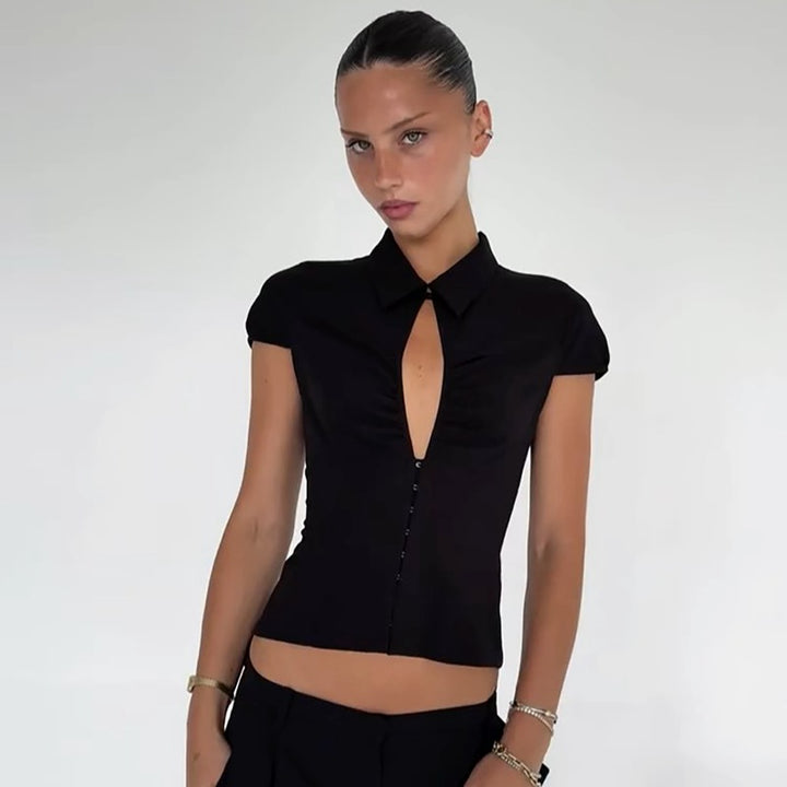 Damer Elegant figursydd blusetröja med en dragkedja Mirla-Eva Jonsson