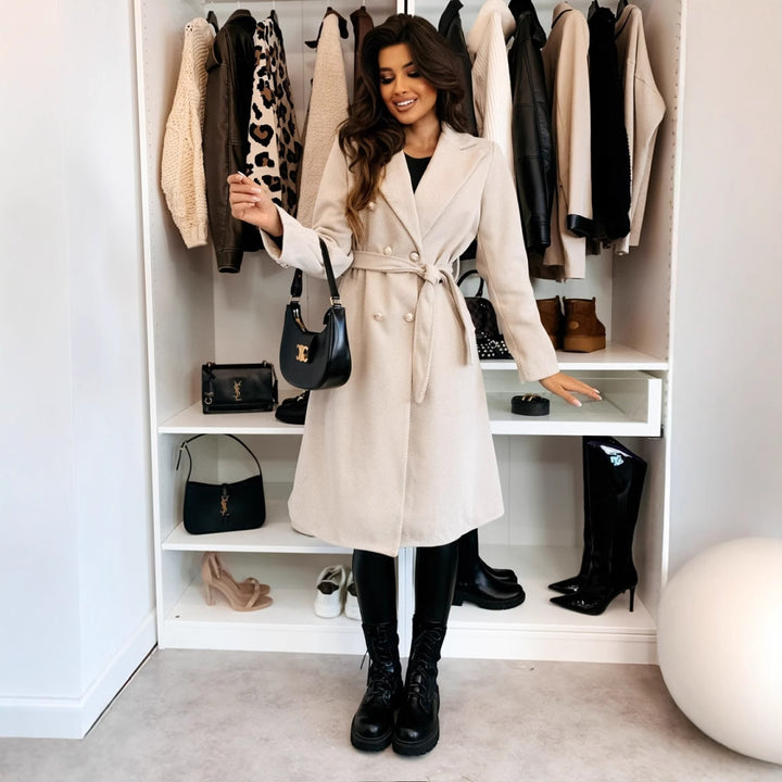 Damer Elegant figursydd omslagsmantel Mirla-Eva Jonsson