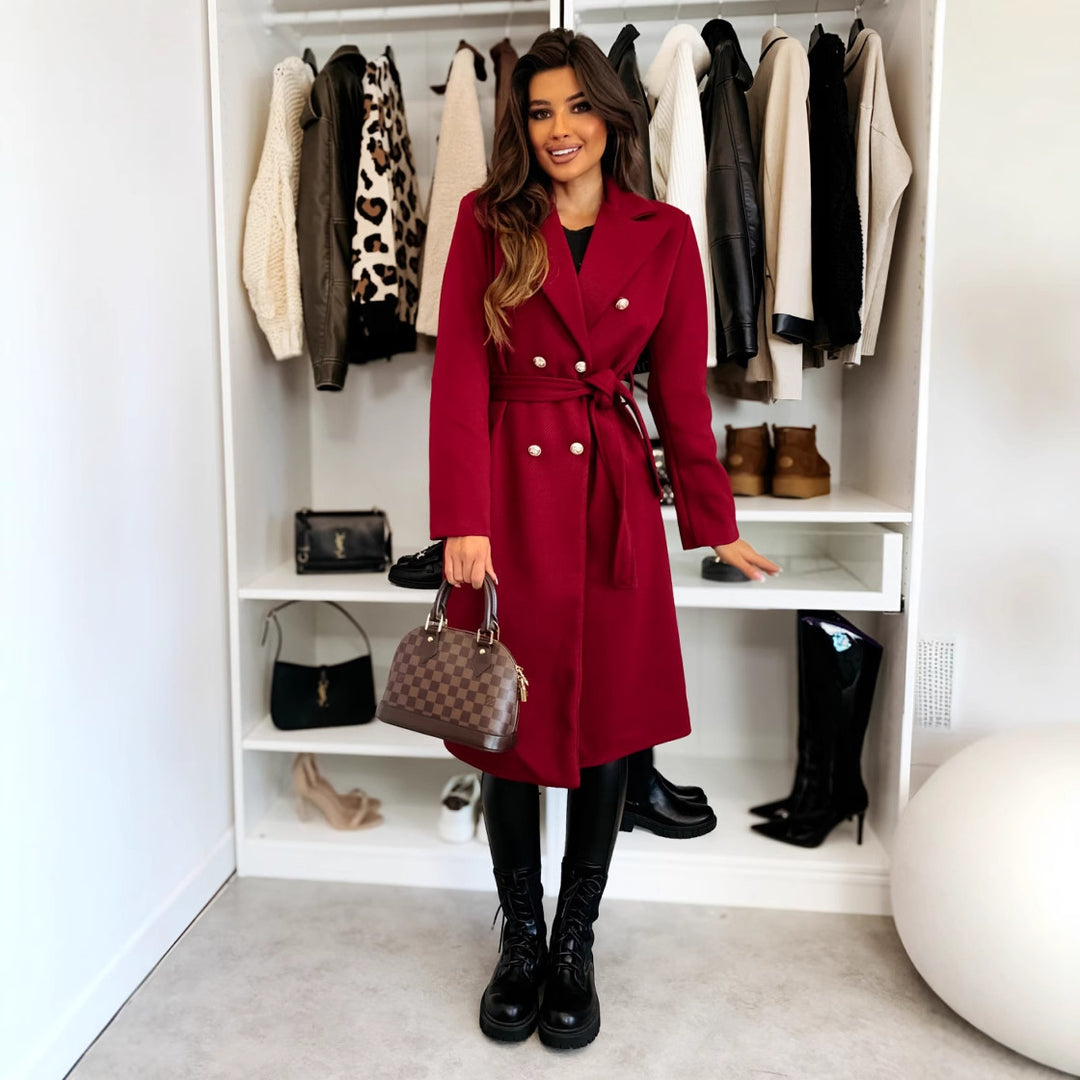 Damer Elegant figursydd omslagsmantel Mirla-Eva Jonsson