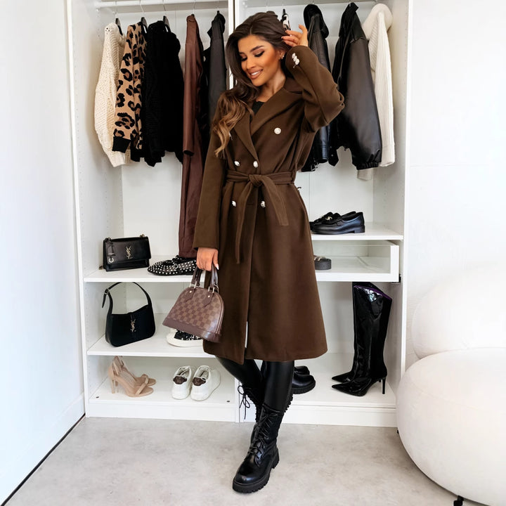 Damer Elegant figursydd omslagsmantel Mirla-Eva Jonsson