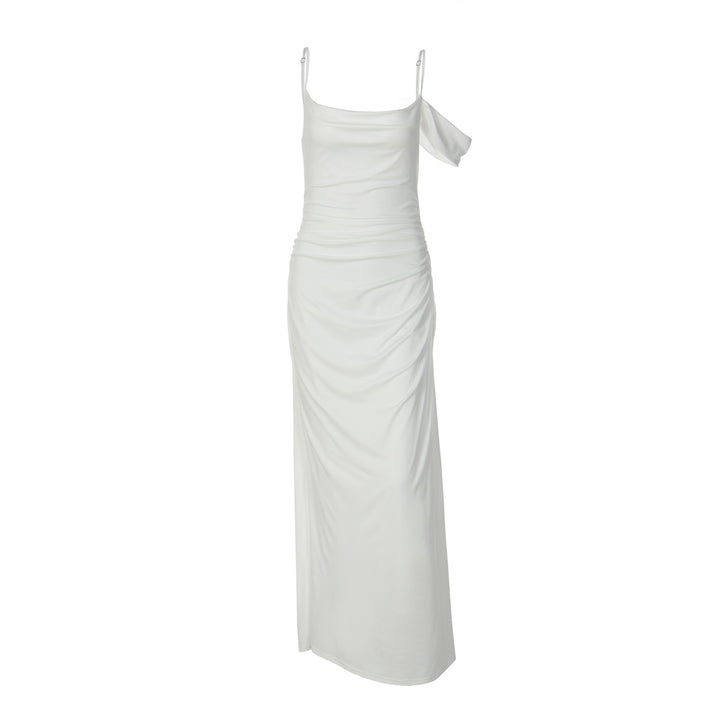 Damer Elegant golvlång klänning med unik drapering Mirla-Eva Jonsson
