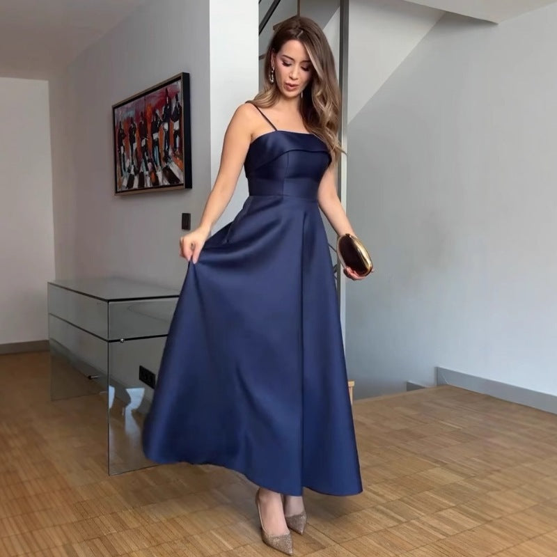 Damer Elegant kvällsklänning med off-shoulder design och voluminös kjol Eva Jonsson-Eva Jonsson