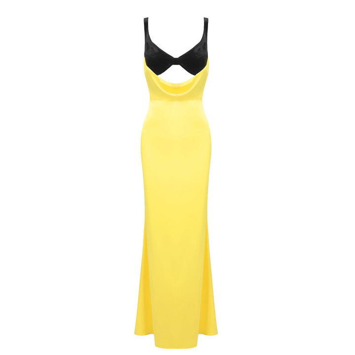 Damer Elegant lång klänning med raffinerad bustier-design och flödande kjol Mirla-Eva Jonsson
