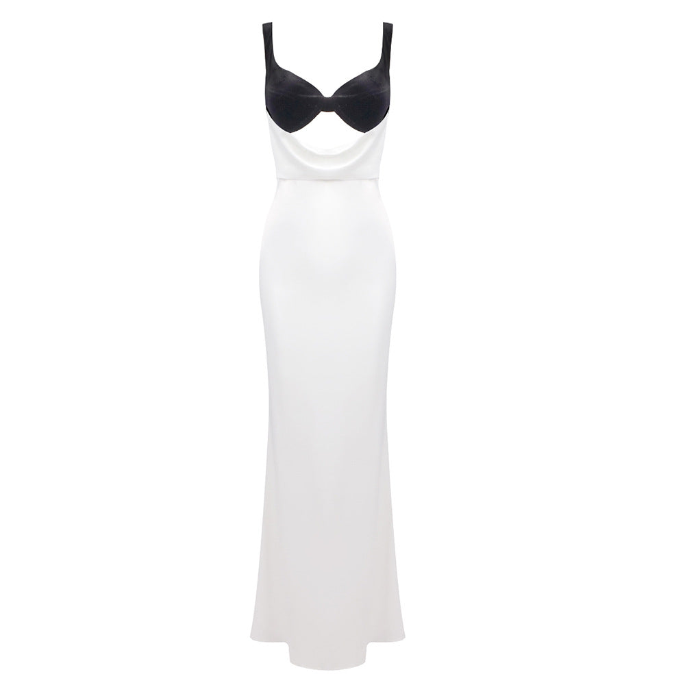 Damer Elegant lång klänning med raffinerad bustier-design och flödande kjol Mirla-Eva Jonsson