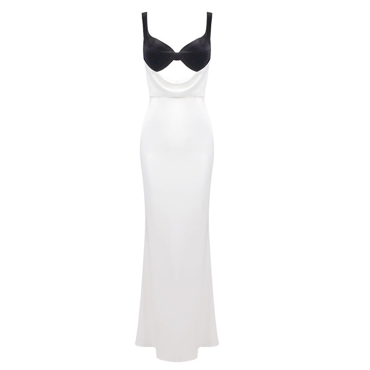 Damer Elegant lång klänning med raffinerad bustier-design och flödande kjol Mirla-Eva Jonsson
