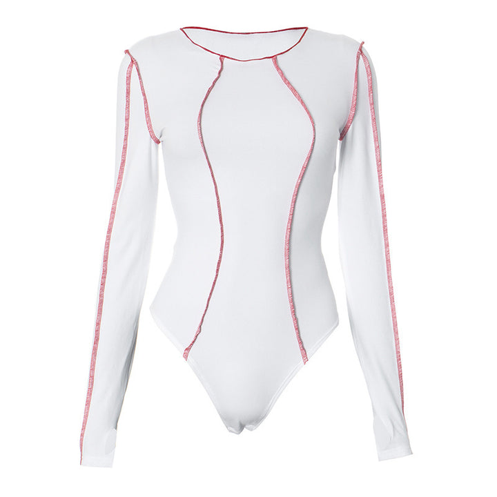 Damer Elegant långärmad bodysuit med sportiga kontraster Mirla-Eva Jonsson