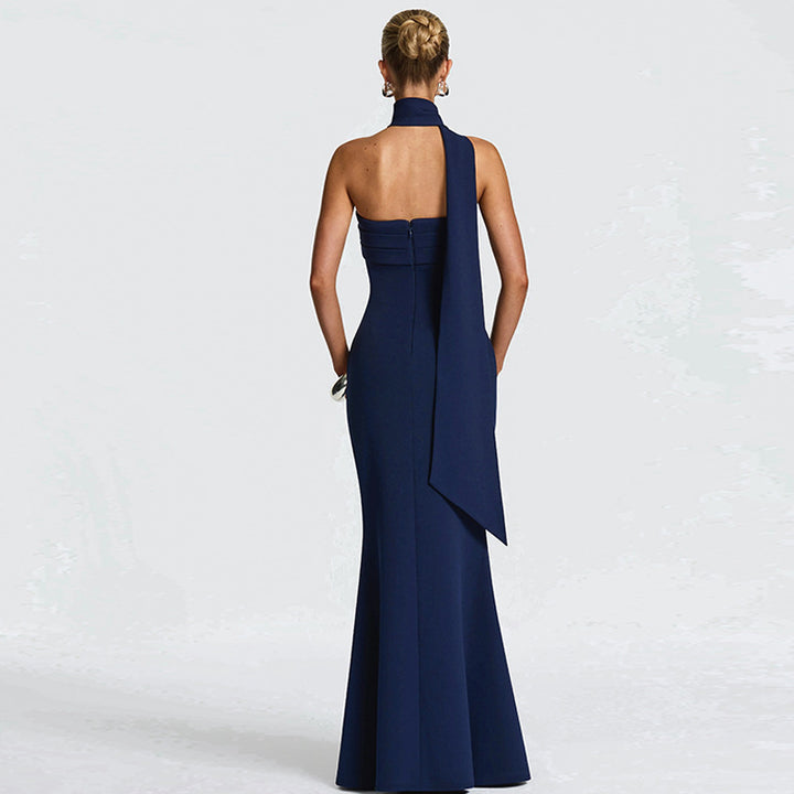 Damer Elegant långärmad maxiklänning med transparenta detaljer Mirla-Eva Jonsson