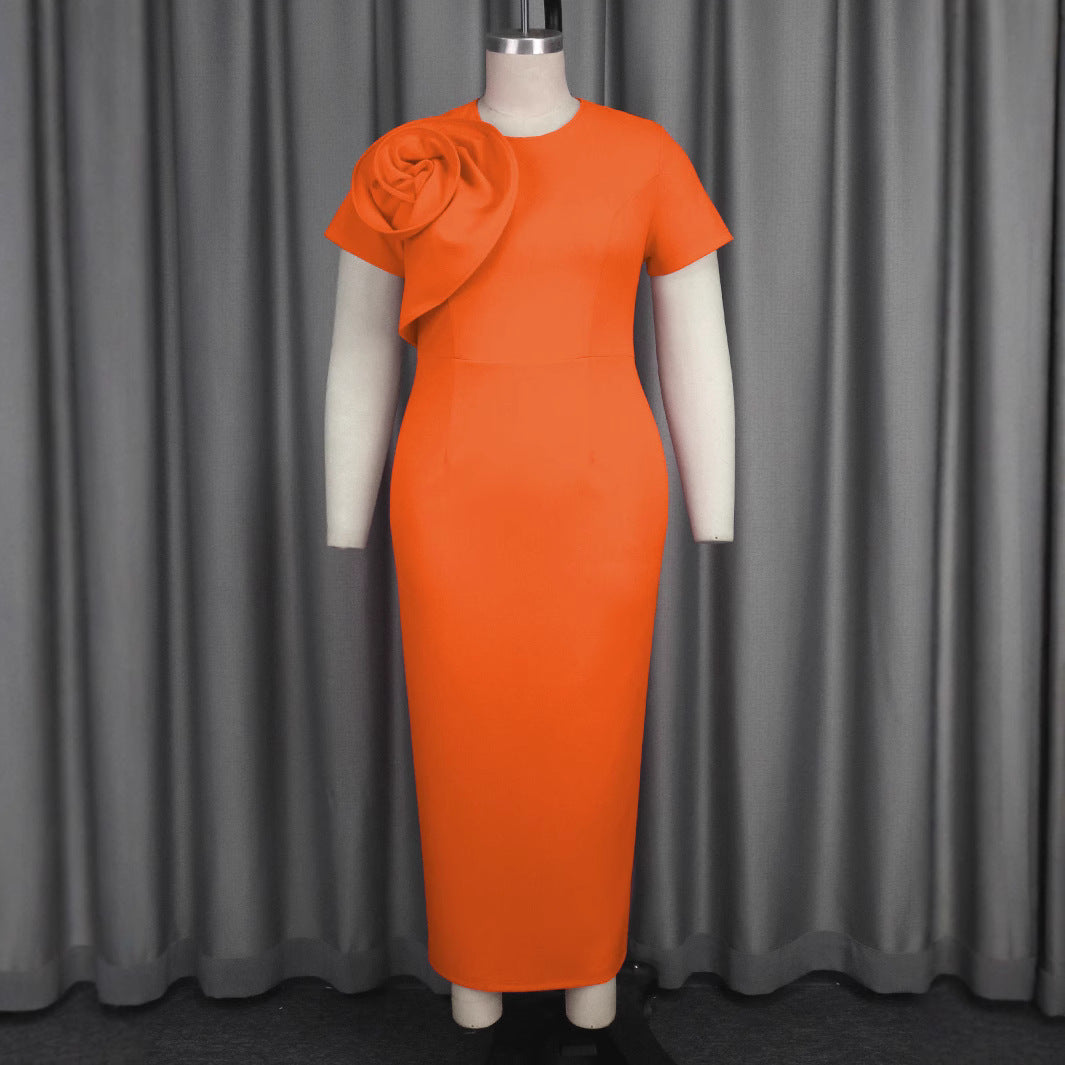 Damer Elegant maxiklänning med blommig volangdetalj Mirla-Eva Jonsson