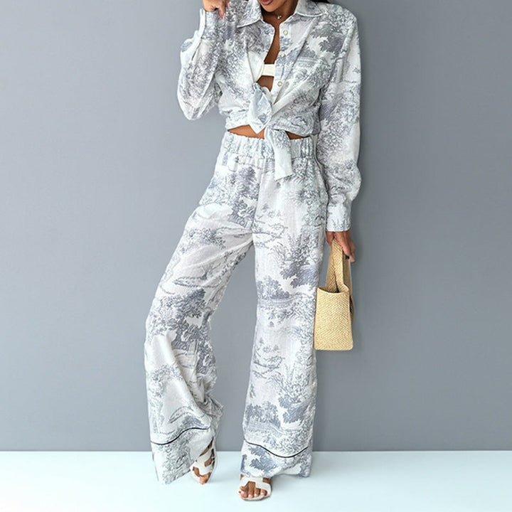 Damer Elegant och Bekväm Pyjamas-set med Unik Blomdesign Mirla-Eva Jonsson
