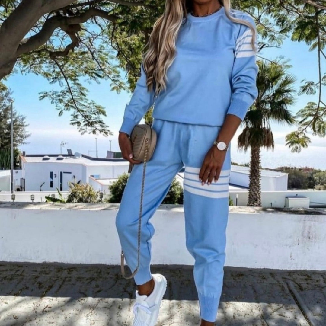 Damer Elegant och Casual Lounge Set med Löst Passform Mirla-Eva Jonsson