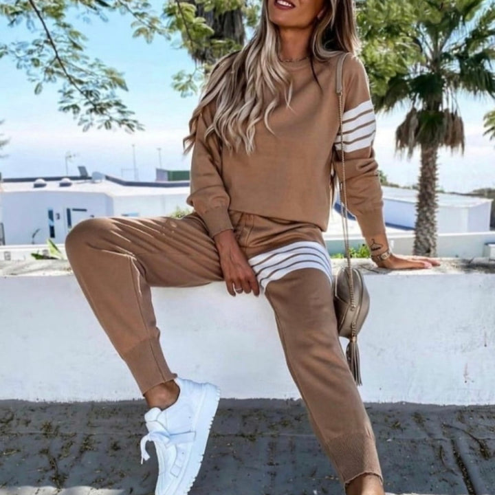 Damer Elegant och Casual Lounge Set med Löst Passform Mirla-Eva Jonsson