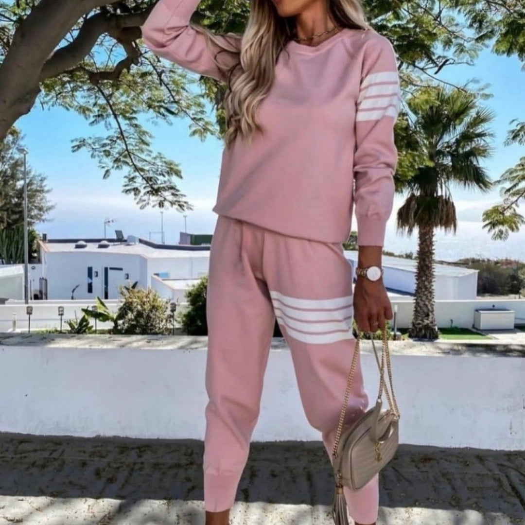 Damer Elegant och Casual Lounge Set med Löst Passform Mirla-Eva Jonsson